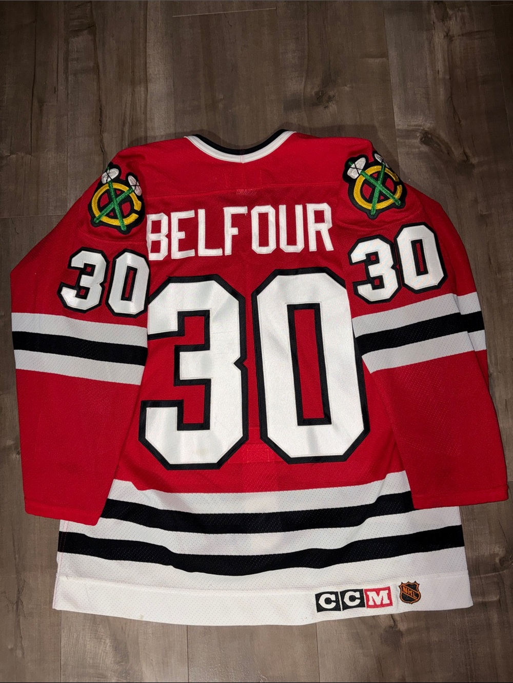 Ed Belfour Chicago Blackhawks CCM jersey